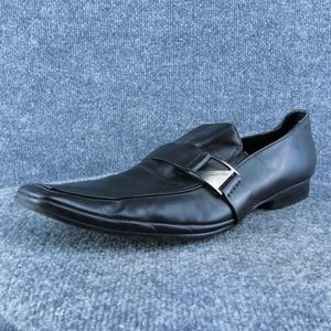 Kenneth Cole IIle Men Loafer Shoes Black Leather Slip On Size 11.5 Medium‎